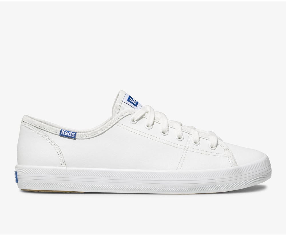 Keds Womens Sneakers White - Kickstart Leather - 410ZUGYCN